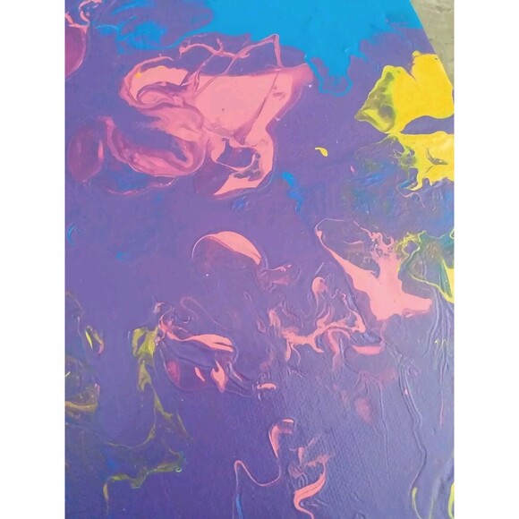 Faith Over Fear Mixed Media Acrylic Pour Inspirational Art Canvas Wall Decor - Picture 11 of 16